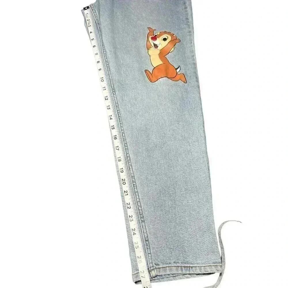 Hot Topic Disney Chip N Dale Mom Jeans Womens 17 Plus Size Character Denim - Picture 4 of 10